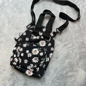 Choco‎ Mocha Daisy Mini Backpack Day Pack Teen Girls Black Shoulder Strap School